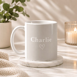 Minimalistische personalisierte Namens-Tasse Kaffeetasse
