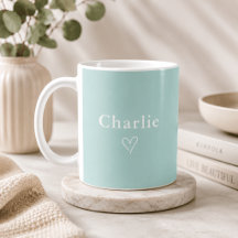 Minimalistische personalisierte Namens-Tasse