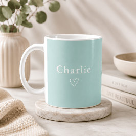 Minimalistische personalisierte Namens-Tasse Kaffeetasse