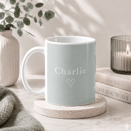 Minimalistische personalisierte Namens-Tasse Kaffeetasse