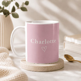 Minimalistische personalisierte Namens-Tasse Kaffeetasse