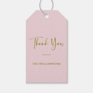 Minimalistische Personalisierte Pastell Pink Viele Geschenkanhänger