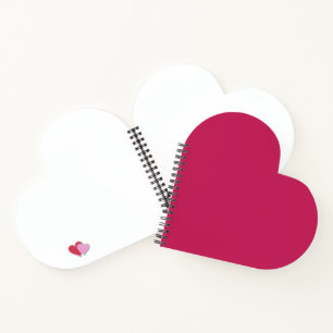 Minimalistische Personalisierte Rose Roter Spiral Notizbuch