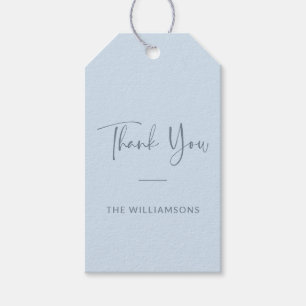 Minimalistische personalisierte sanfte blaue Famil Geschenkanhänger