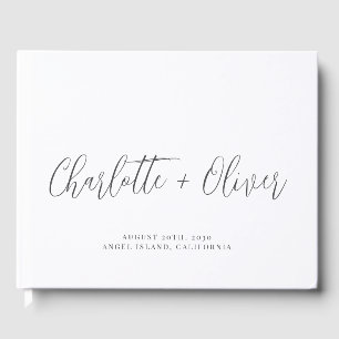 Minimalistische Personalisierte Typografie Gästebuch