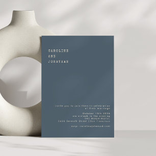 Minimalistische Pewter-Schreibmaschine Typografie Einladung