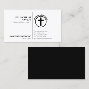 Minimalistische Pfarrer und religiöse Figuren Visitenkarte