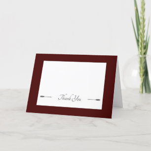 Minimalistische Pfeifensehen   Rot Dankeskarte