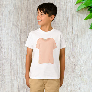 Minimalistische Pfirsich-T-Shirt-Illustration T-Shirt