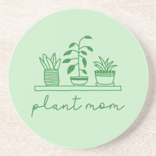 Minimalistische Pflanze Mama Niedliche Pflanze Lov Getränkeuntersetzer