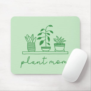 Minimalistische Pflanze Mama Niedliche Pflanze Lov Mousepad