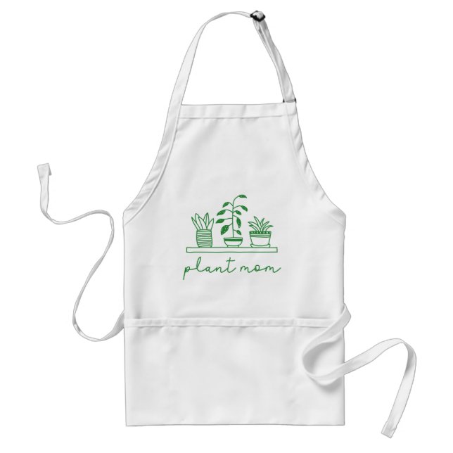 Minimalistische Pflanze Mama Niedliche Pflanze Lov Schürze (Vorne)