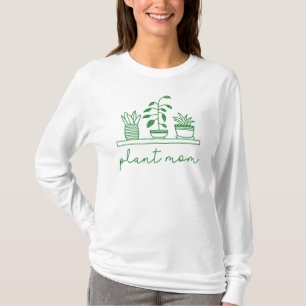 Minimalistische Pflanze Mama Niedliche Pflanze Lov T-Shirt