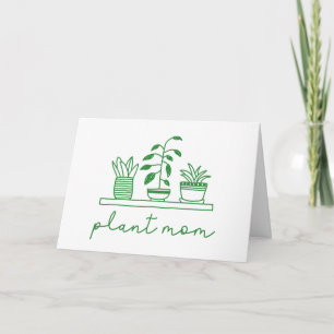 Minimalistische Pflanzenmutter Süße Pflanzenliebha Karte