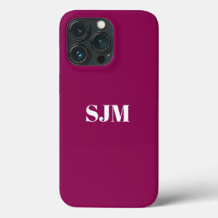 Minimalistische Pflaumenbezeichnung für Monogramm Case-Mate iPhone Hülle