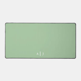 Minimalistische Phase Green Two Monogram Office Schreibtischunterlage