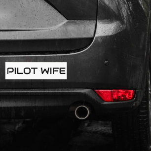 Minimalistische PILOT-EHEFRAU-Typografie, einfache Autoaufkleber