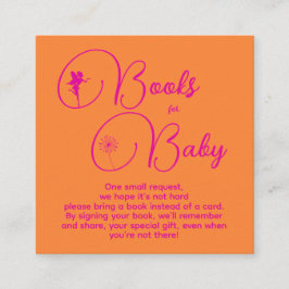Minimalistische Pink Fairy Girl Books für Baby zum Begleitkarte