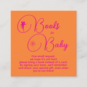 Minimalistische Pink Fairy Girl Books für Baby zum Begleitkarte