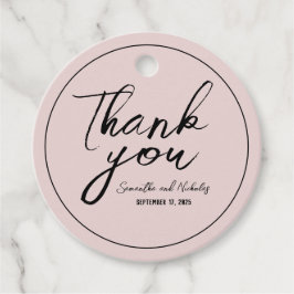 Minimalistische Pink-Kalligraphie-Skript Vielen Da Geschenkanhänger