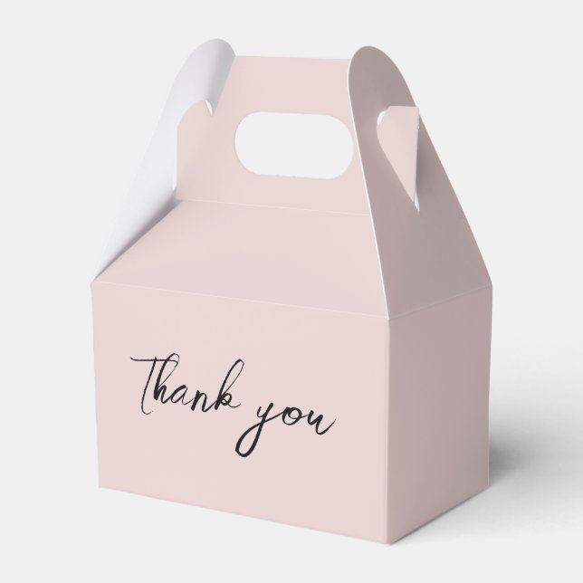 Minimalistische Pink-Kalligraphie-Skript Vielen Da Geschenkschachtel (Vorderseite)