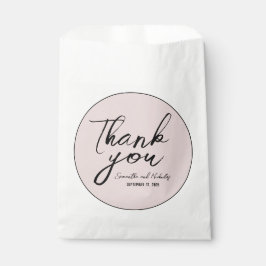 Minimalistische Pink-Kalligraphie-Skript Vielen Da Geschenktütchen