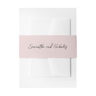 Minimalistische Pink-Kalligraphieschrift Einladungsbanderole