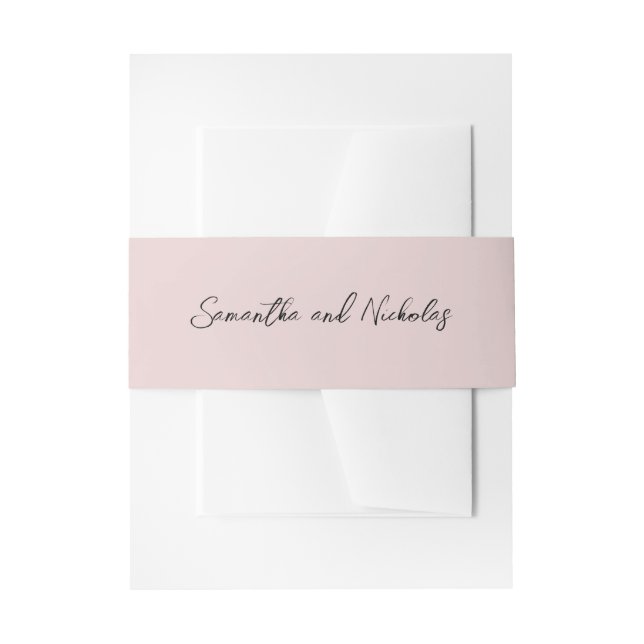 Minimalistische Pink-Kalligraphieschrift Einladungsbanderole (Vorderseite Beispiel)