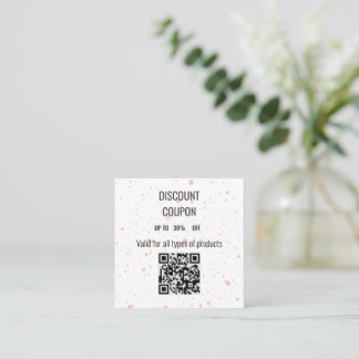 Minimalistische Pink Specker Discount Coupon Card