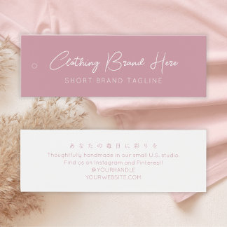 Minimalistische Pinsel-Pink-Script-Branding-Etiket