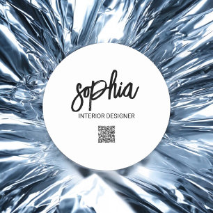 Minimalistische Pinselstriche Runder Aufkleber