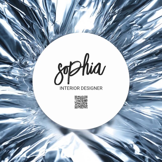 Minimalistische Pinselstriche Runder Aufkleber (Von Creator hochgeladen)