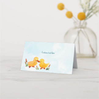 Minimalistische Platzkarten für ZweibettBaby-Duck