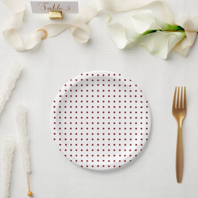Minimalistische Polka Dog g1 Pappteller (Hochzeit)