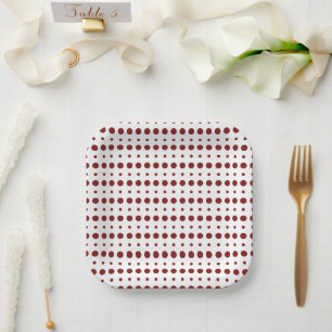 Minimalistische Polka Dog g9 Pappteller