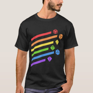 Minimalistische Polyhedral Dice Set Colors D20 Col T-Shirt