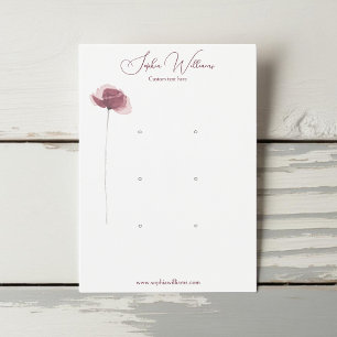 Minimalistische Poppy Triple Studs Schmuckkarte