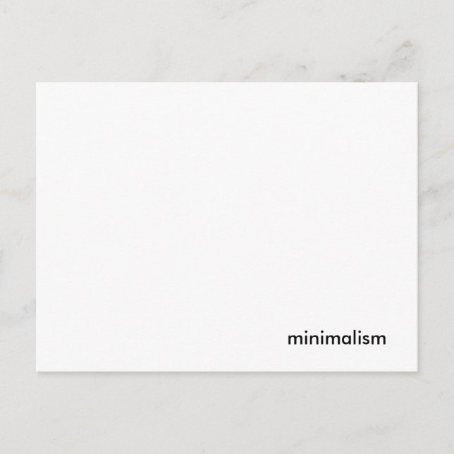 Minimalistische Postkarte (Vorderseite)