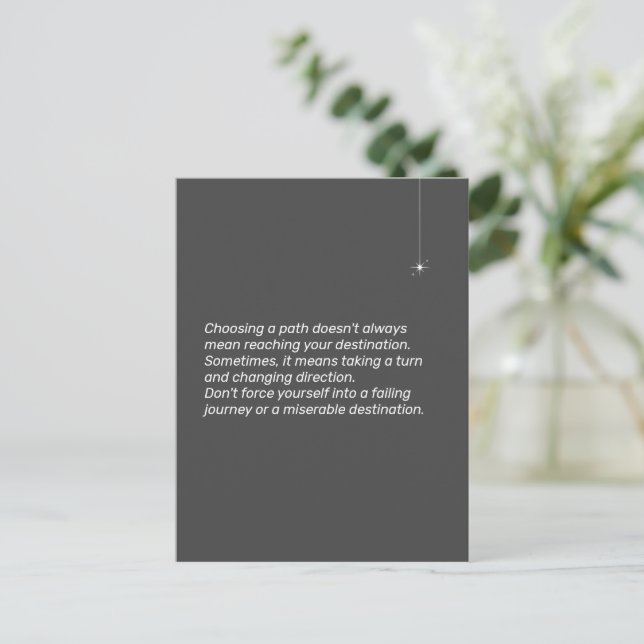 Minimalistische Postkarte für die Navigation (Stehend Vorderseite)