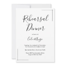 Minimalistische Probe Abendessen Einladung