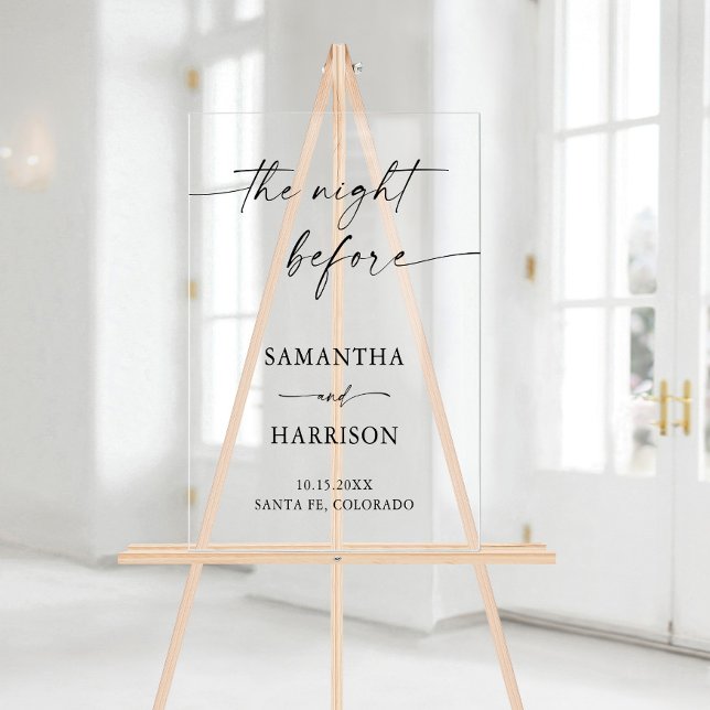 Minimalistische Probe Abendessen Elegante Willkomm Acrylschild (Von Creator hochgeladen)