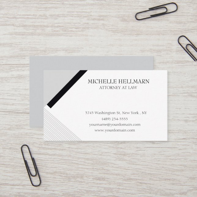 Minimalistische professionelle Visitenkarte (Vorderseite/Rückseite Beispiel)