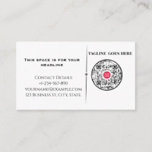 Minimalistische professionelle Visitenkarte mit QR