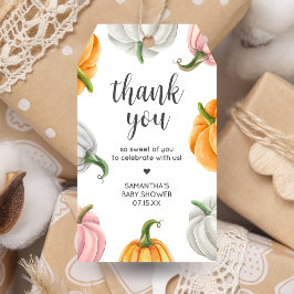 Minimalistische Pumpkin Fall Baby Duwer Fevor Tags Geschenkanhänger