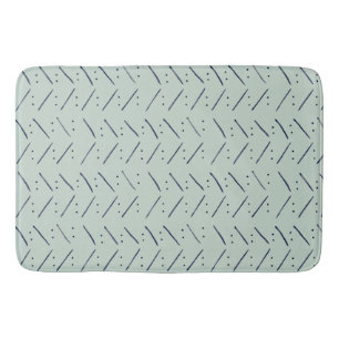 Minimalistische Punkte in Bindestrichen Badematte