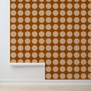 Minimalistische Punkte mit Farbe Braun Tapete