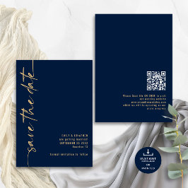 Minimalistische QR-Code-Hochzeit Save The Date
