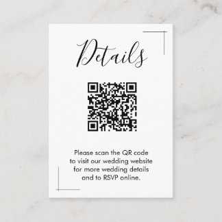 Minimalistische QR-Code-Umschließungskarten für Ho Begleitkarte