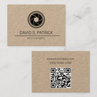 Minimalistische QR-Codefotografie Visitenkarte