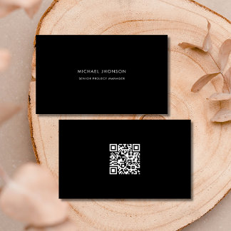 Minimalistische QR-Codekorporation Visitenkarte